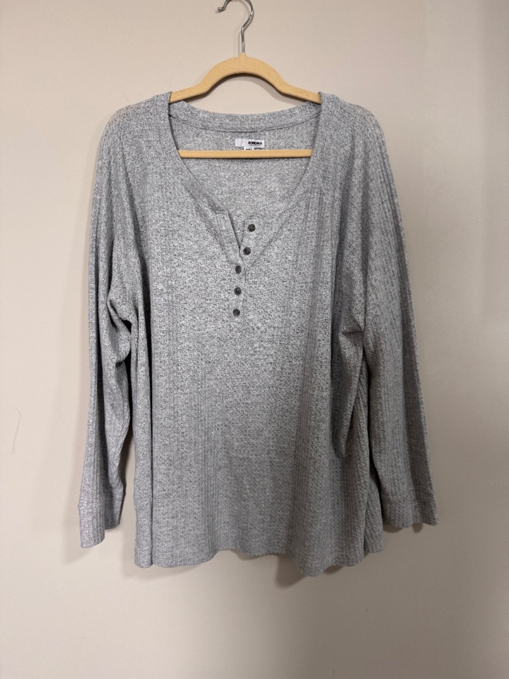 Sonoma Waffle-Knit Henley T-shirt
